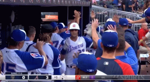 Braves Player Walking Into Dugout