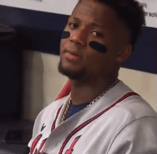 Braves Ronald Acuña Jr Scary Eyes GIF