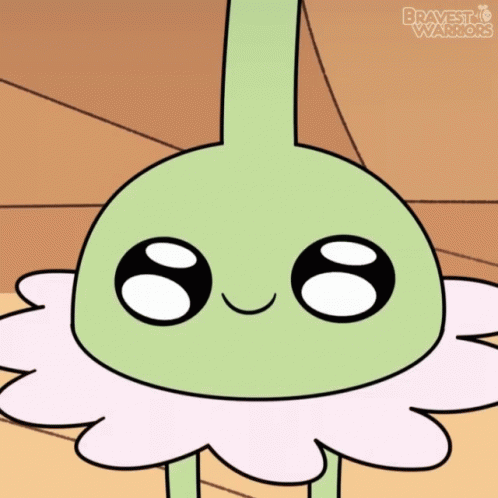 Bravest Warriors Cartoon Character With Flower On Head GIF