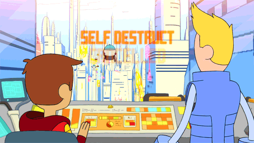 Bravest Warriors Chris And Danny Cancelled Self Destruct GIF