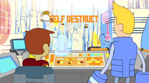 Bravest Warriors Chris And Danny Initiated Self Destruct GIF
