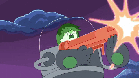 Bravest Warriors With Cat Gun GIF