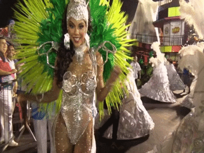 Brazil Carnival Girl With Costume GIF