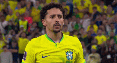 Brazilian Soccer Player In Yellow Jersey GIF