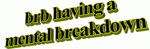 Brb Having A Mental Breakdown GIF