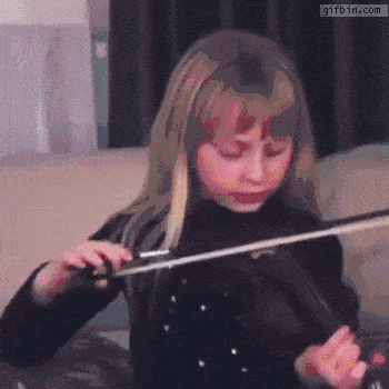 Playing Violin While String Break GIF