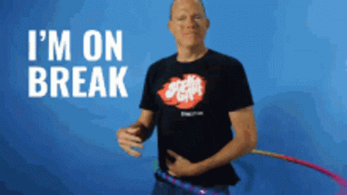 Man Doing Hula Hops Request For A Break GIF