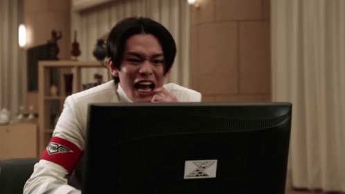 Guy In Sporty Attire Break His Computer GIF