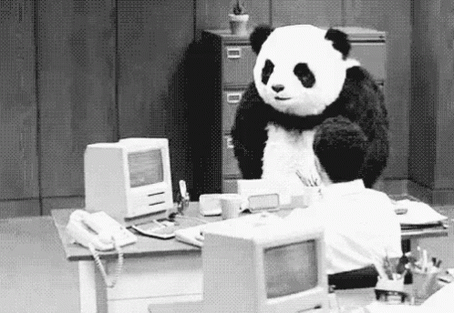 Panda Go Wild And Break Computer GIF