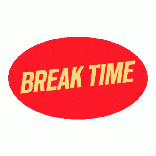 Break Time In Orange Color GIF