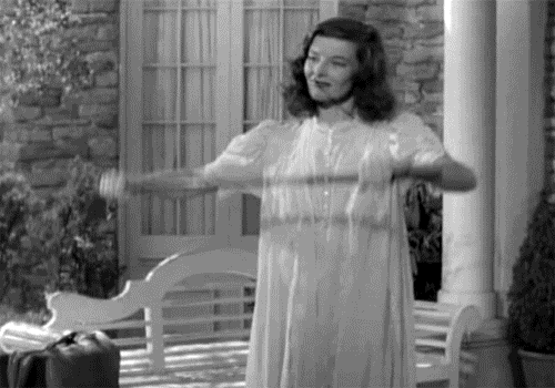 Katharine Hepburn Breaks The Stick GIF