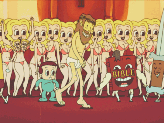 Break Dancing Jesus Wonder Showzen Animated Series GIF