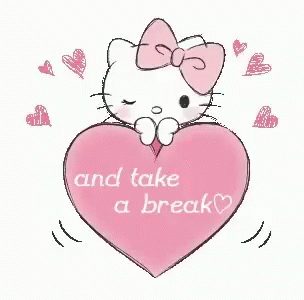 Break Time Relax Hello Kitty GIF