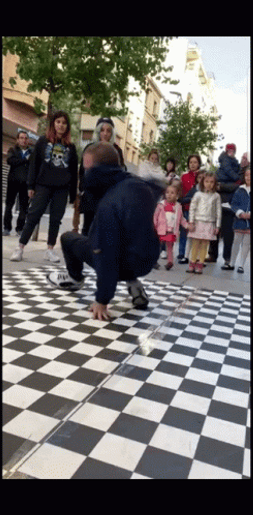 Breakdancing Show In The Street GIF