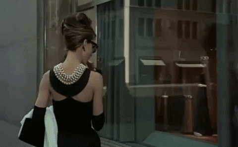 Breakfast At Tiffany's Audrey Hepburn Pretty Smile GIF