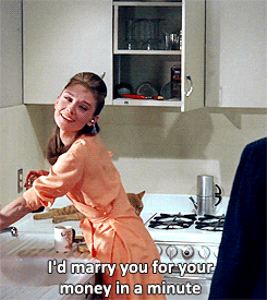 Breakfast At Tiffany's Flirting Audrey Hepburn GIF