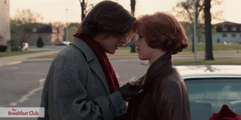 Breakfast Club John And Claire Kissing GIF