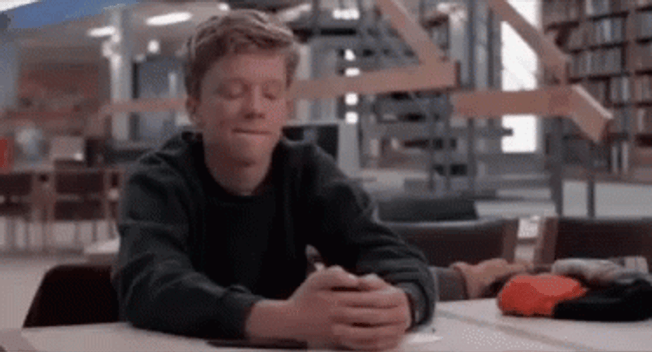 Breakfast Club Brian Punches His Arm GIF