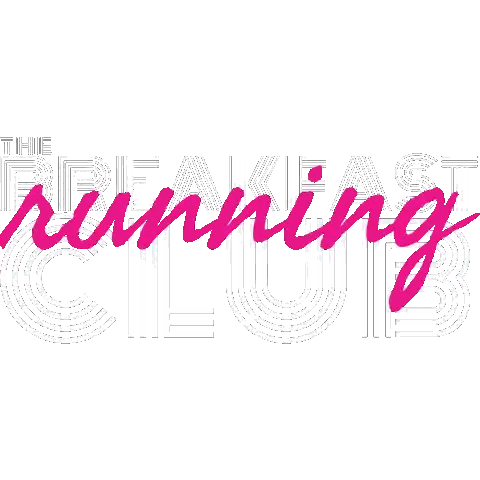 Breakfast Running Club Logo Pink and White
