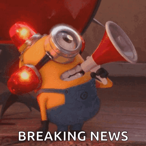 Breakin News Minions Alert GIF