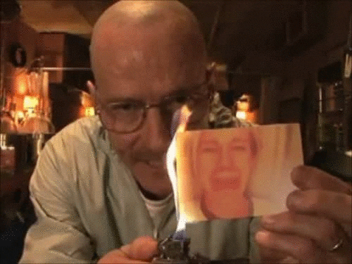 Breaking Bad Walter Setting On Fire GIF