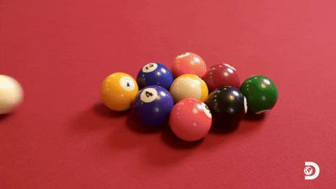 Breaking Billiard Balls GIF
