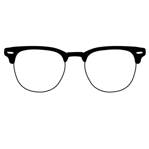 Breaking Black And White Reading Glasses GIF