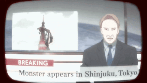 Breaking News Monster in Shinjuku Tokyo