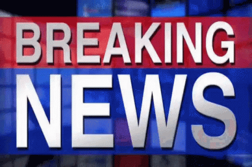 Breaking News Sign With Blue Background