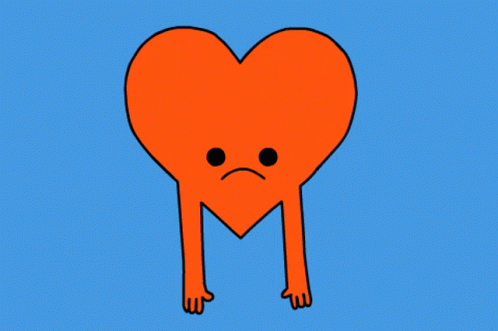 Breaking Up Sad Red Heart GIF