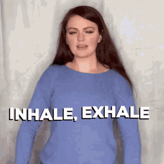 Breathe Inhale Exhale Calm Relax Chill GIF
