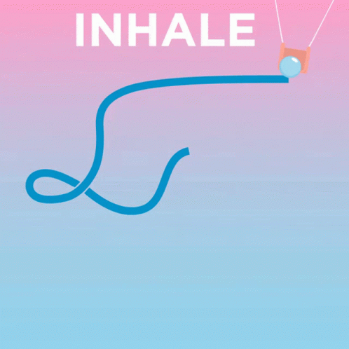 Breathing Exercise Inhale Balloon Cloud GIF