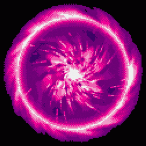 Breathtaking Neon Pink Portal Opening Portal Spinning GIF