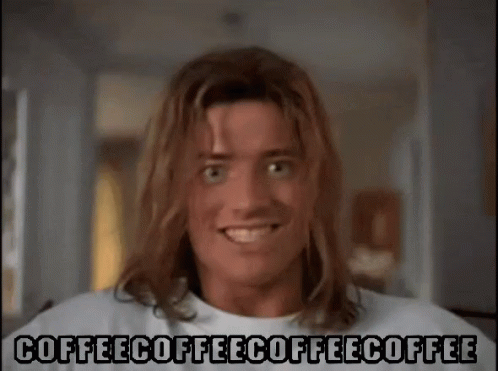 Brendan Fraser Coffee Caffeine GIF
