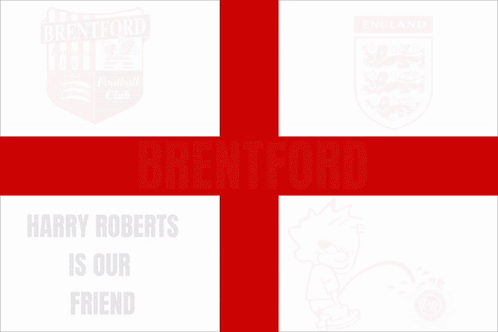 Brentford Harry Roberts Is Our Friend Red and White Flag