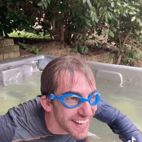 Brett Schultz In Hot Tub GIF
