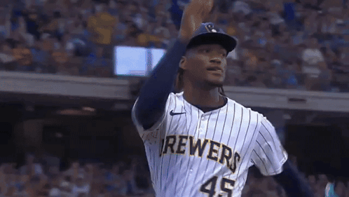 Brewers Baseball Player Throwing Ball