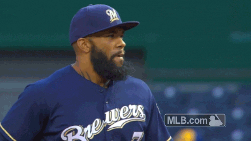 Brewers Eric Thames Got Upset GIF