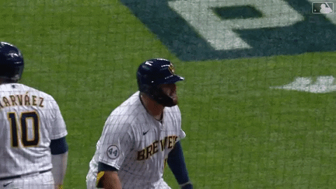 Brewers Full Force High Five GIF