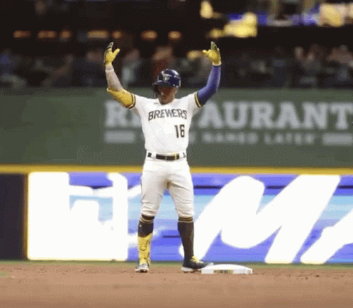 Brewers Kolten Wong Hyped GIF