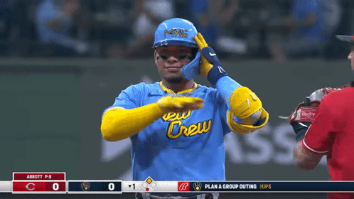 Brewers Player Sign Message GIF