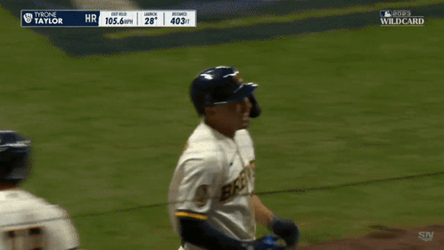 Brewers Wears Cheese Hat GIF
