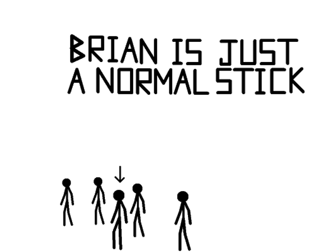 Brian Becomes A Stickman Hero GIF