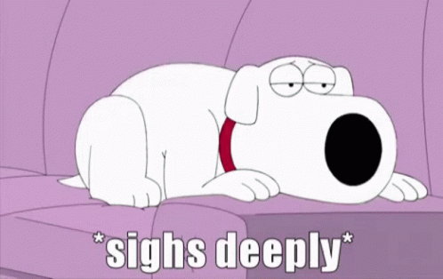 Brian Griffin Exhausted GIF