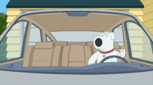 Brian Griffin Sitting In Car GIF