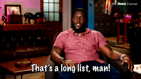 Brian Orakpo That's A Long List Man GIF