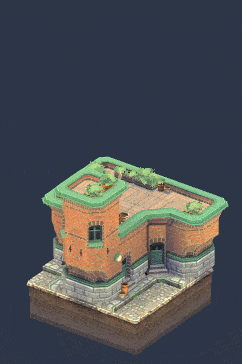 Brick Block Interactive House GIF