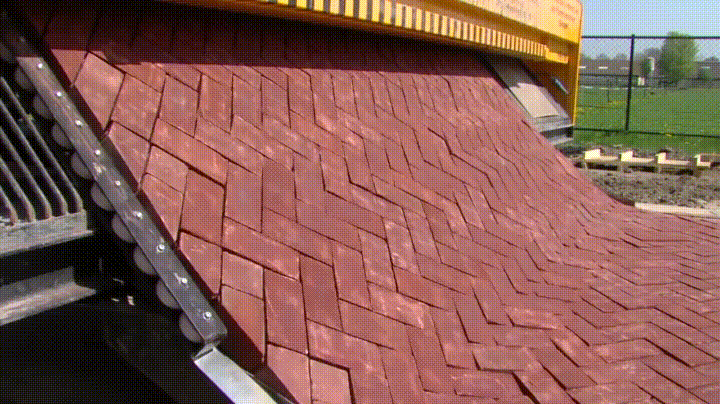 Brick Laying Tractor Machine GIF