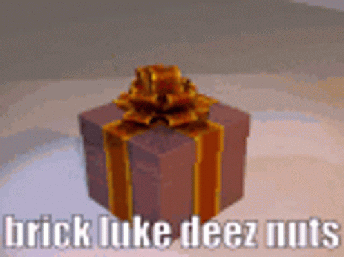 Brick Luke Deez Nuts Gift Box With Bow