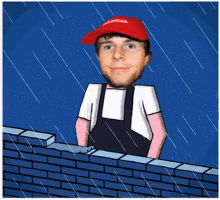 Brick Stacking Rain Cartoon Edit GIF